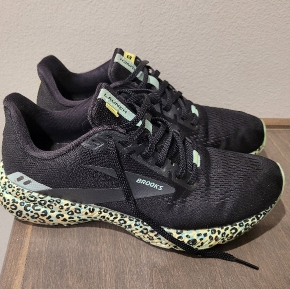 Brooks Shoes - Brooks Black Leopard Print Women's Shoes Launch 8